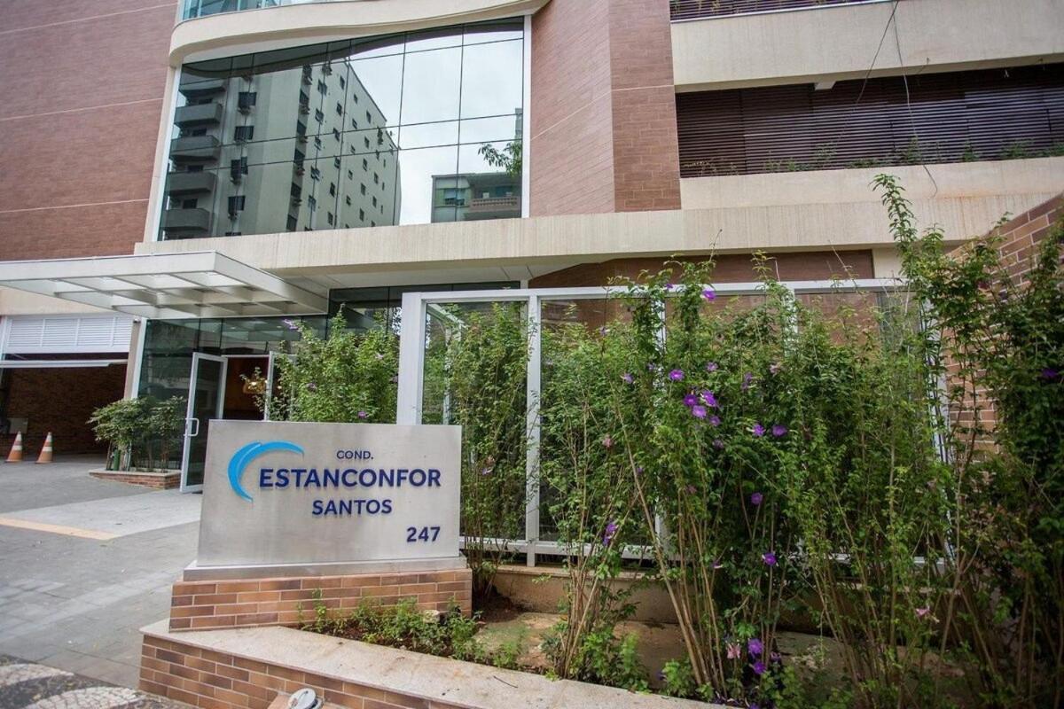 Estanconfor Praia Santos Ac Garagem Sacada Fechada Ngoại thất bức ảnh