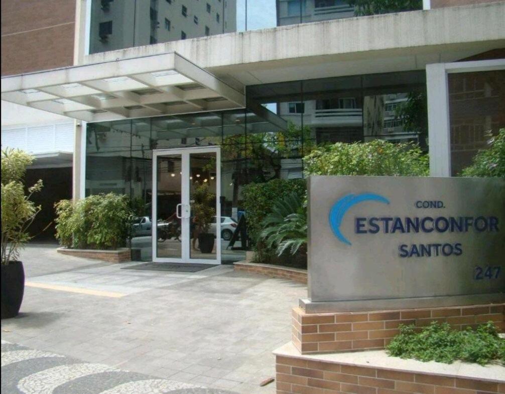 Estanconfor Praia Santos Ac Garagem Sacada Fechada Ngoại thất bức ảnh